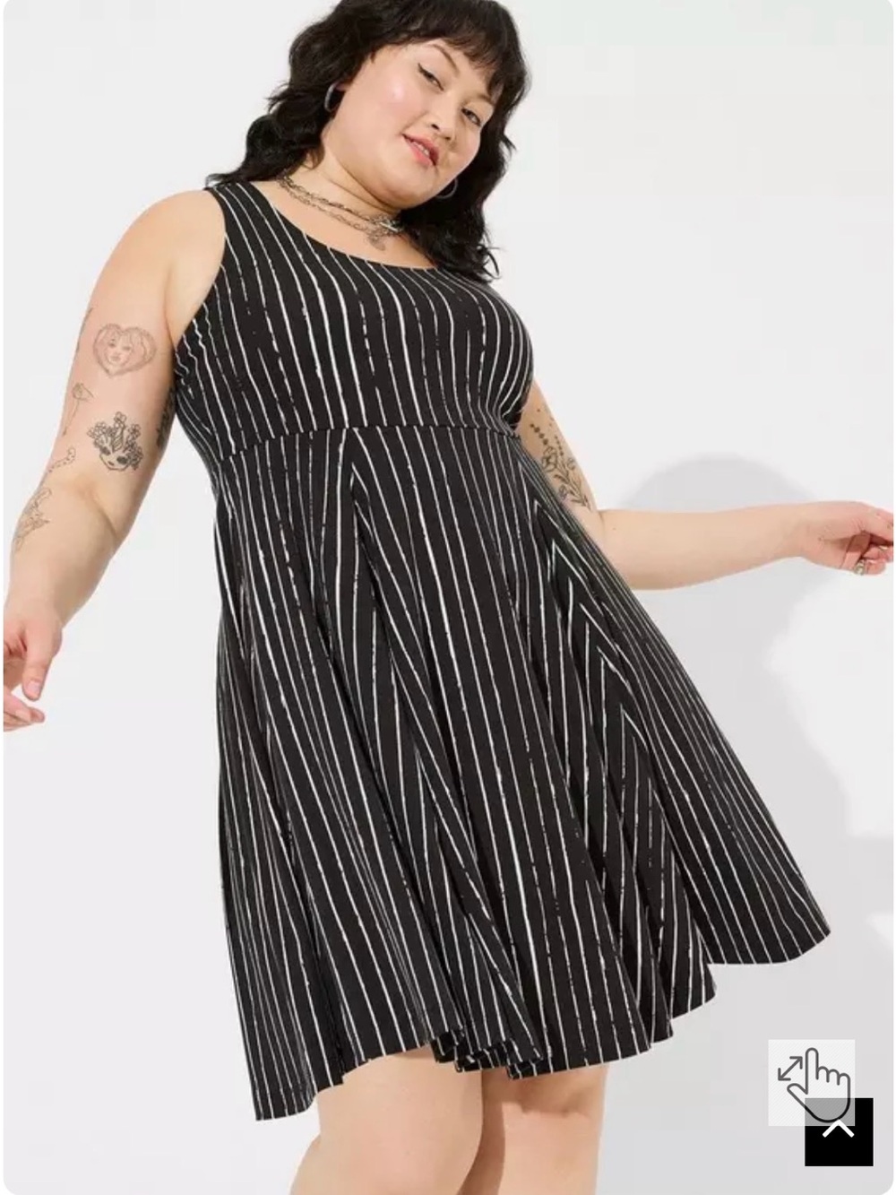 Torrid- Nightmare Before Christmas- Reversible Jack and Sally skater dress-Sz 3 - Picture 5 of 6